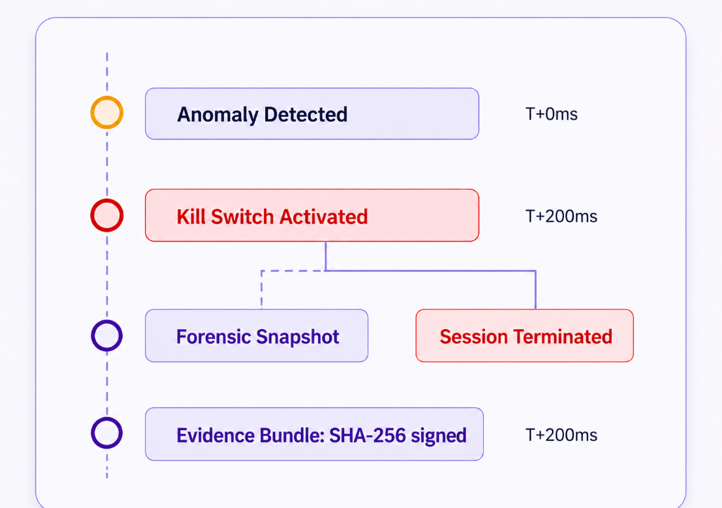 Atomic Session Termination and Forensic Evidence Timeline